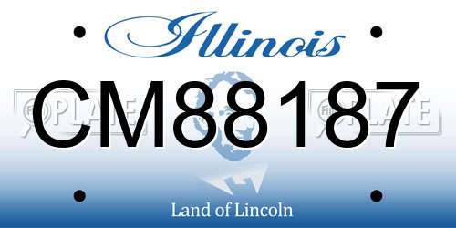 CM88187 Illinois License Plate