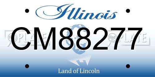 CM88277 Illinois License Plate