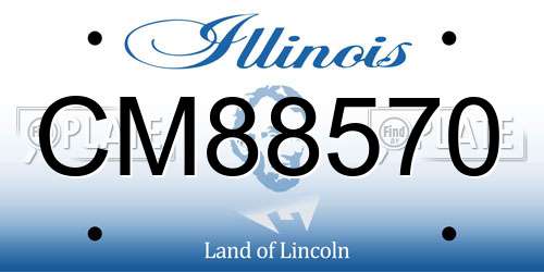 CM88570 Illinois License Plate