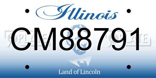 CM88791 Illinois License Plate