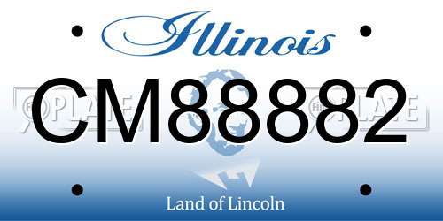 CM88882 Illinois License Plate