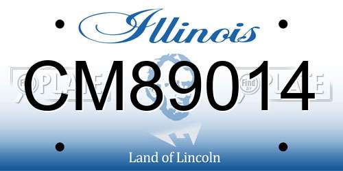 CM89014 Illinois License Plate