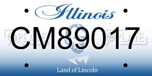 CM89017 Illinois License Plate