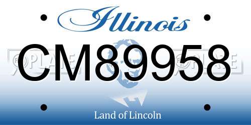 CM89958 Illinois License Plate