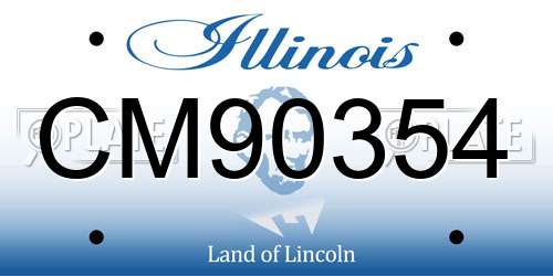 CM90354 Illinois License Plate