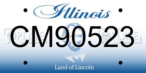 CM90523 Illinois License Plate