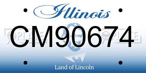 CM90674 Illinois License Plate