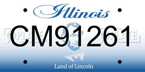 CM91261 Illinois License Plate