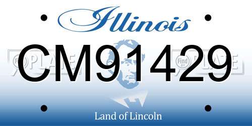 CM91429 Illinois License Plate