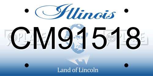 CM91518 Illinois License Plate
