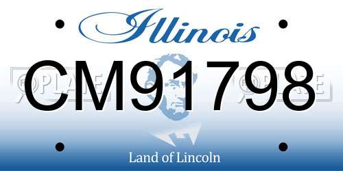 CM91798 Illinois License Plate