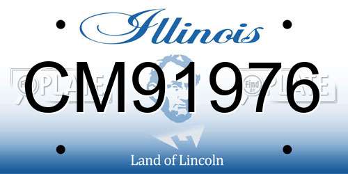 CM91976 Illinois License Plate