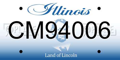 CM94006 Illinois License Plate