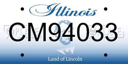 CM94033 Illinois License Plate