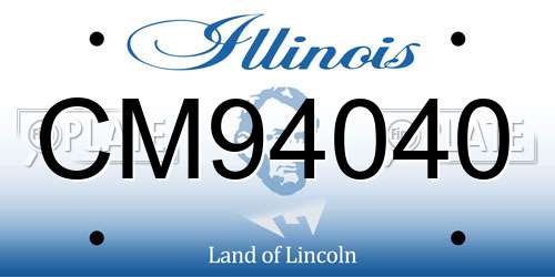 CM94040 Illinois License Plate