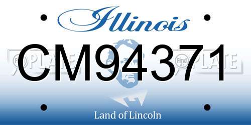 CM94371 Illinois License Plate