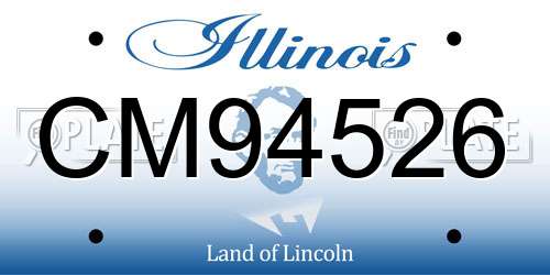CM94526 Illinois License Plate