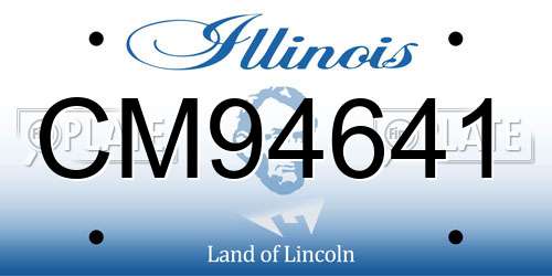 CM94641 Illinois License Plate