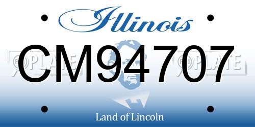CM94707 Illinois License Plate