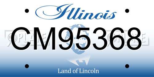 CM95368 Illinois License Plate
