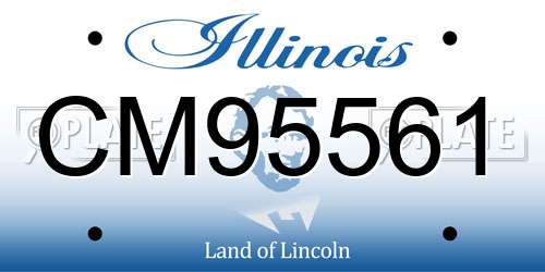 CM95561 Illinois License Plate