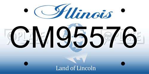 CM95576 Illinois License Plate