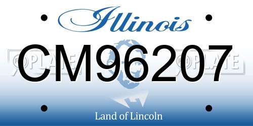 CM96207 Illinois License Plate