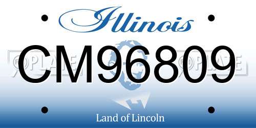 CM96809 Illinois License Plate