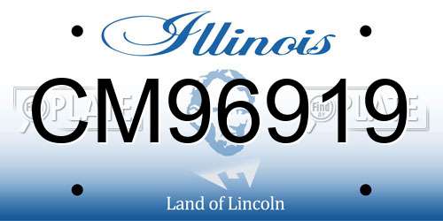 CM96919 Illinois License Plate