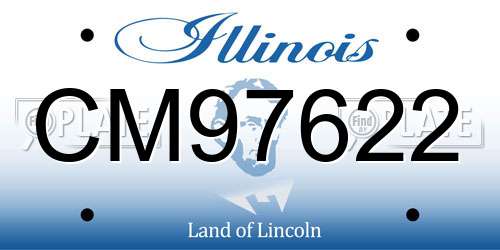 CM97622 Illinois License Plate
