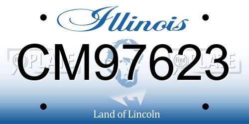 CM97623 Illinois License Plate
