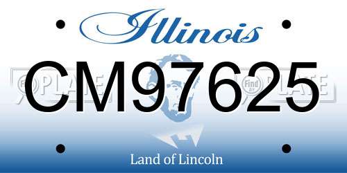 CM97625 Illinois License Plate