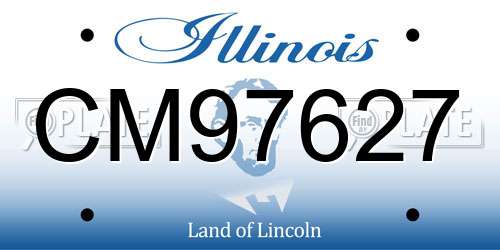 CM97627 Illinois License Plate