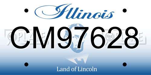 CM97628 Illinois License Plate