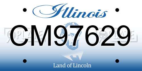 CM97629 Illinois License Plate