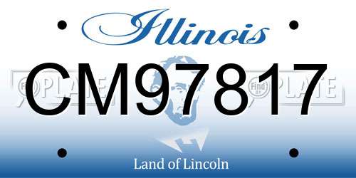 CM97817 Illinois License Plate