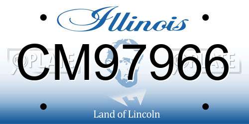 CM97966 Illinois License Plate