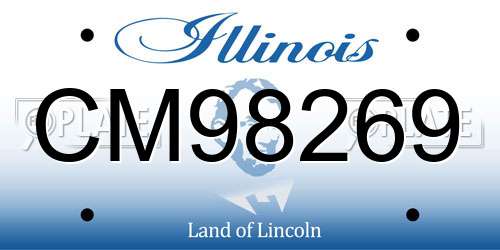 CM98269 Illinois License Plate