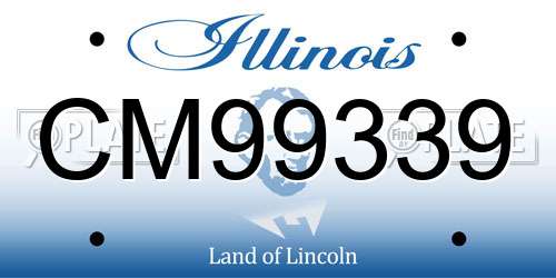 CM99339 Illinois License Plate