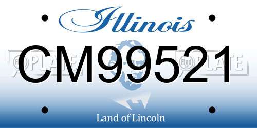 CM99521 Illinois License Plate