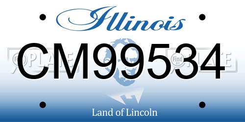 CM99534 Illinois License Plate