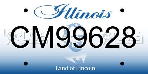 CM99628 Illinois License Plate