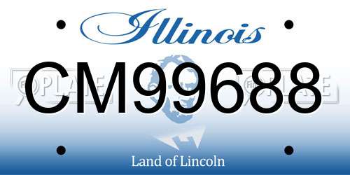 CM99688 Illinois License Plate