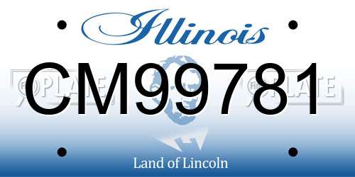 CM99781 Illinois License Plate