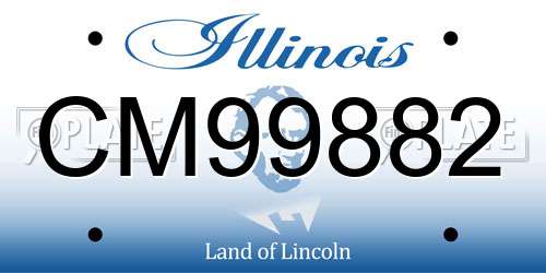CM99882 Illinois License Plate