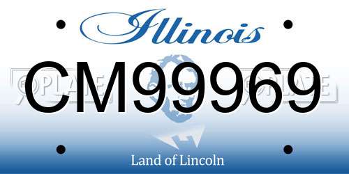 CM99969 Illinois License Plate