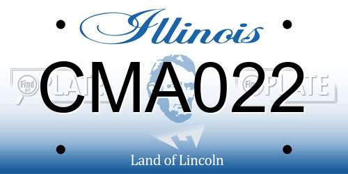 CMA022 Illinois License Plate