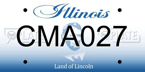 CMA027 Illinois License Plate