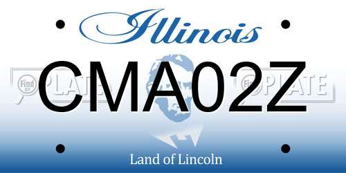 CMA02Z Illinois License Plate