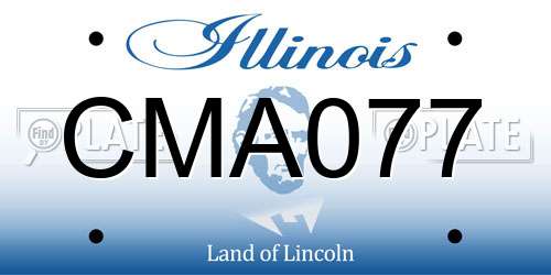 CMA077 Illinois License Plate
